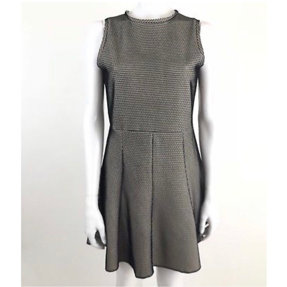 Zara Large Black Fishnet Overlay Sleeveless Dress